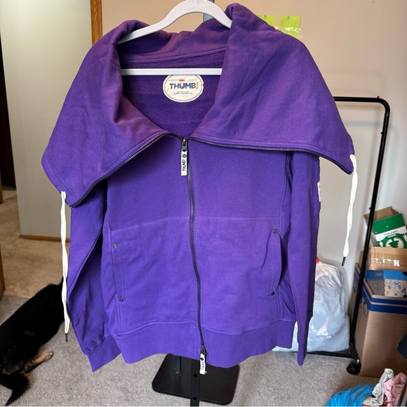Thumb United Tops - THUMB Purple Zip-Up Hoodie